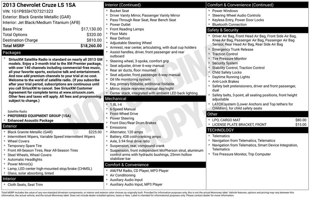 Used 2013 Chevrolet Cruze LS image 48