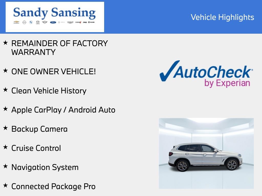 Used 2024 BMW X3 sDrive30i w/ Convenience Package RWD image 8
