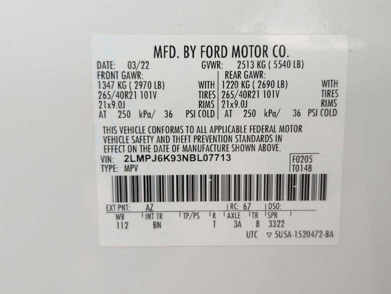 Used 2022 Lincoln Nautilus Reserve w/ Equipment Group 201A image 29