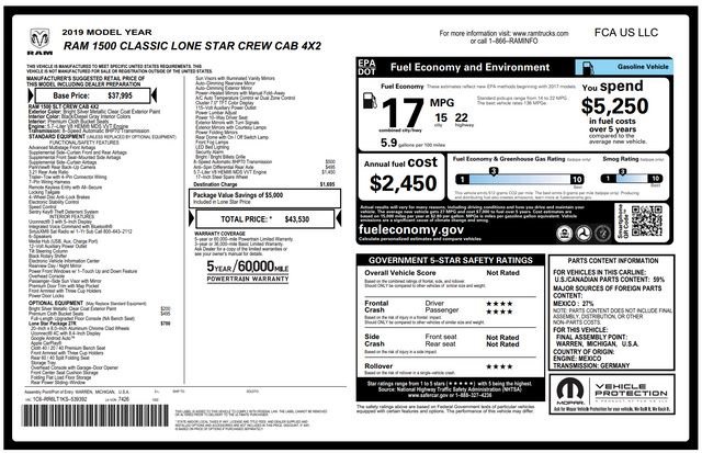 Used 2019 RAM 1500 Lone Star image 49