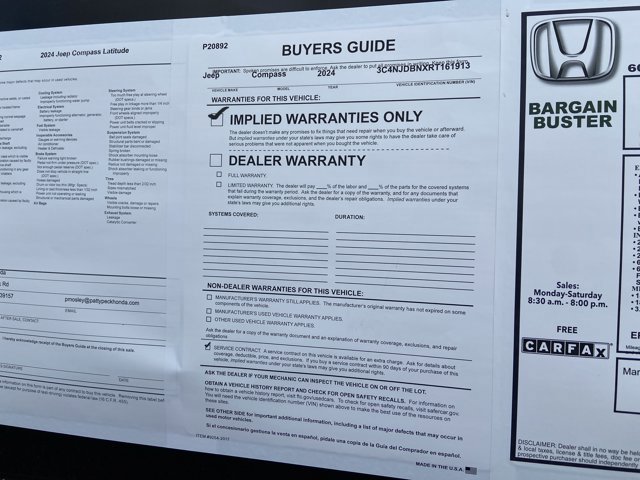 Used 2024 Jeep Compass Latitude image 50