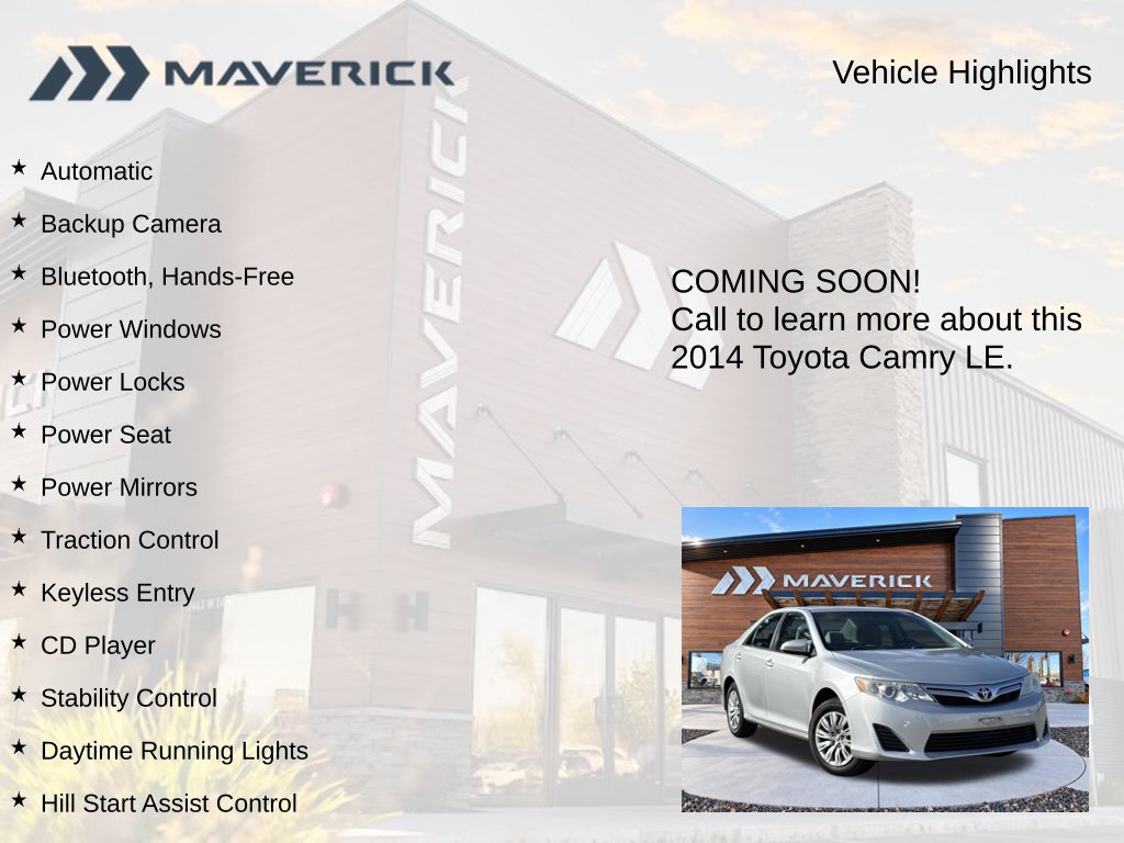 Used 2014 Toyota Camry LE FWD image 3