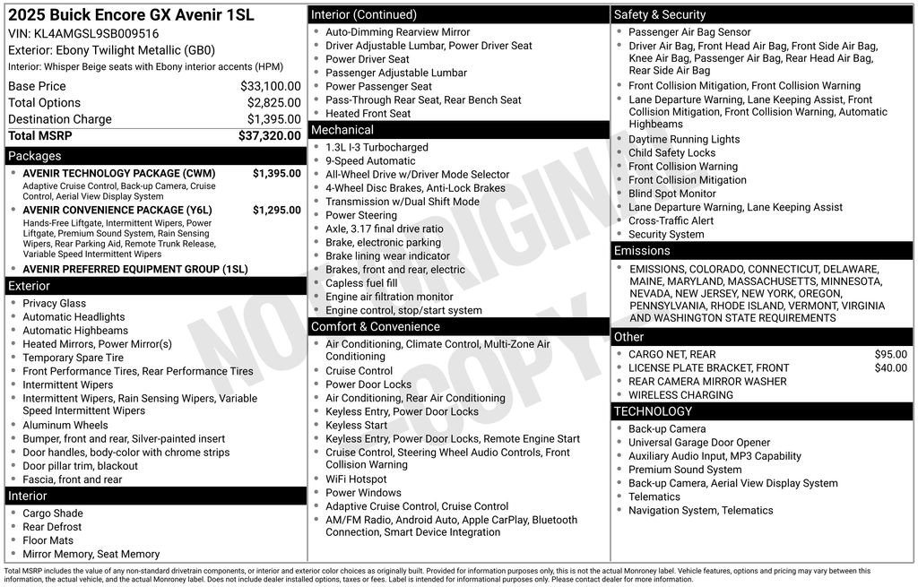 Used 2025 Buick Encore GX Avenir w/ Avenir Technology Package image 7