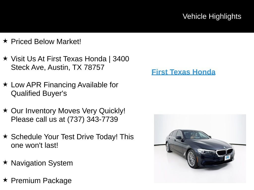 Used 2020 BMW 540i xDrive w/ Premium Package AWD/4WD image 10