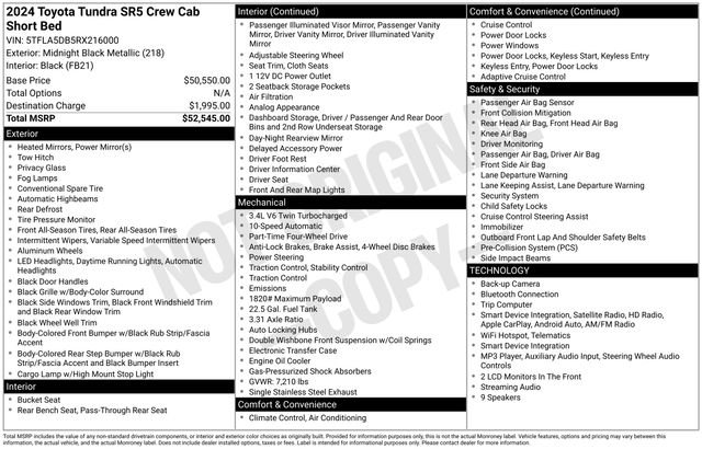 Used 2024 Toyota Tundra SR5 AWD/4WD image 33