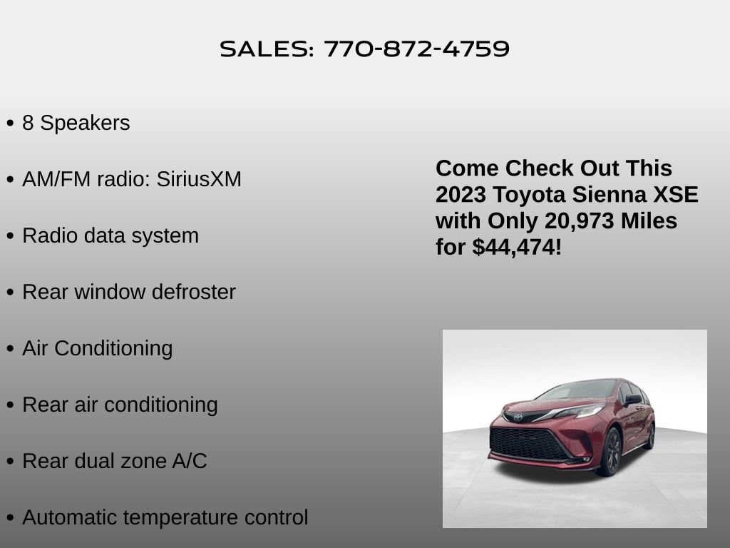 Used 2023 Toyota Sienna XSE image 15