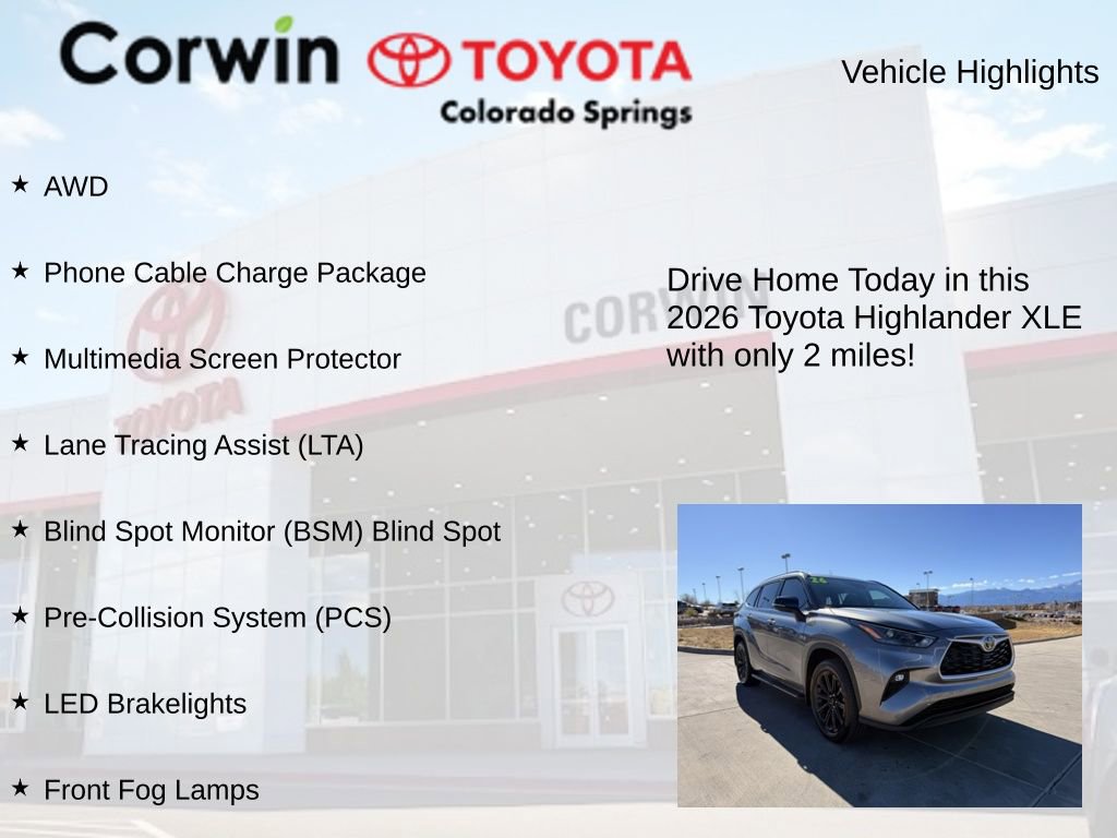 Used 2026 Toyota Highlander XLE image 7