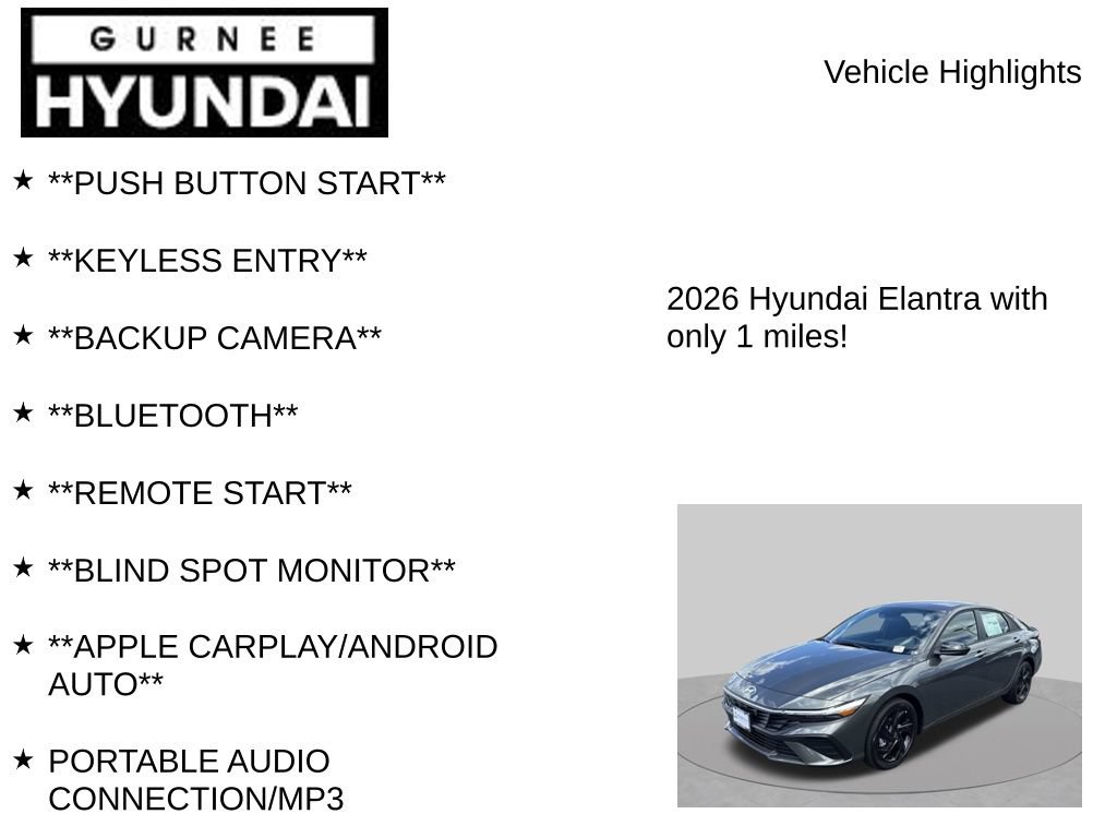 New 2026 Hyundai Elantra Sport FWD image 8