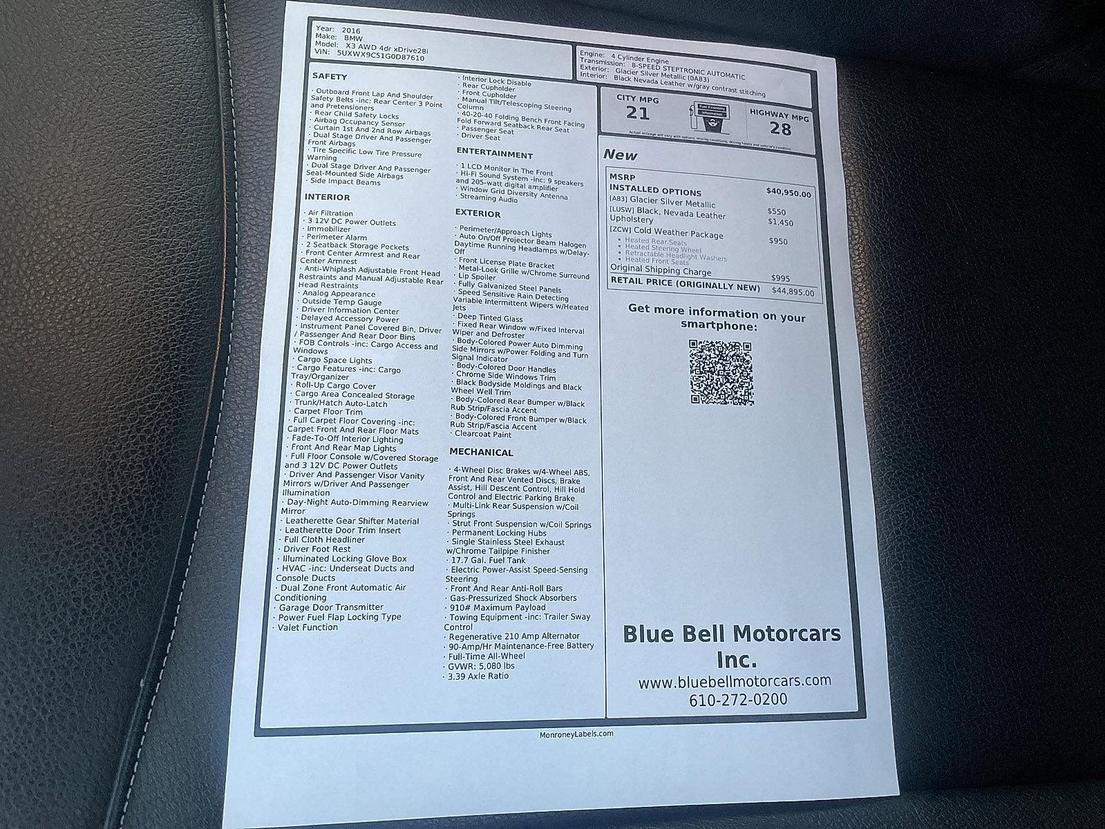 Used 2016 BMW X3 xDrive28i image 67