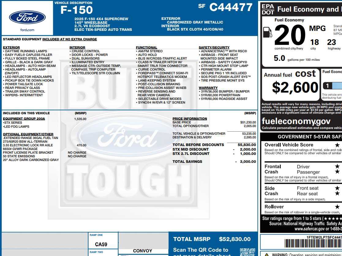 New 2025 Ford F150 STX w/ Equipment Group 200A image 2