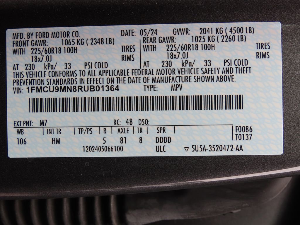 Used 2024 Ford Escape ST-Line w/ Tech Pack #1 image 43