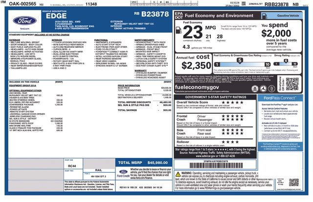 Used 2024 Ford Edge SEL w/ Convenience Package AWD/4WD image 1