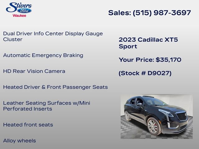 Used 2023 Cadillac XT5 Sportv AWD/4WD image 18