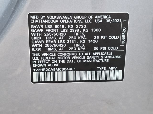 Used 2021 Volkswagen Atlas SE AWD/4WD image 34