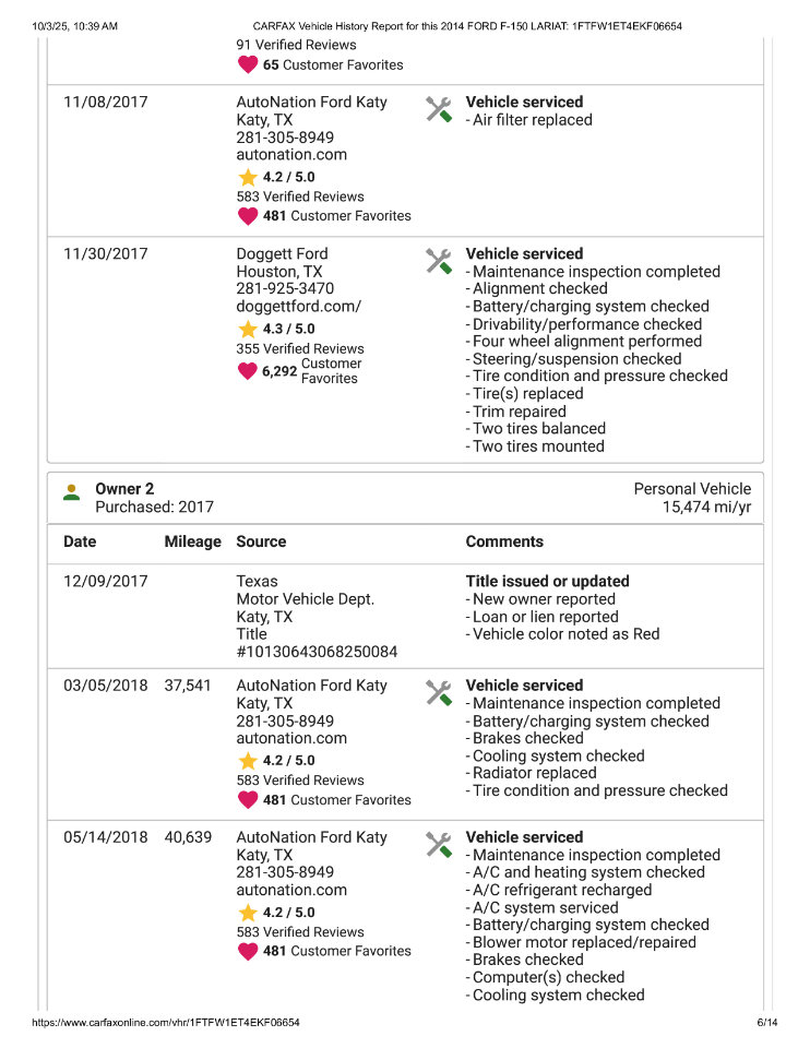 Used 2014 Ford F150 Lariat w/ Equipment Group 502A Luxury image 87
