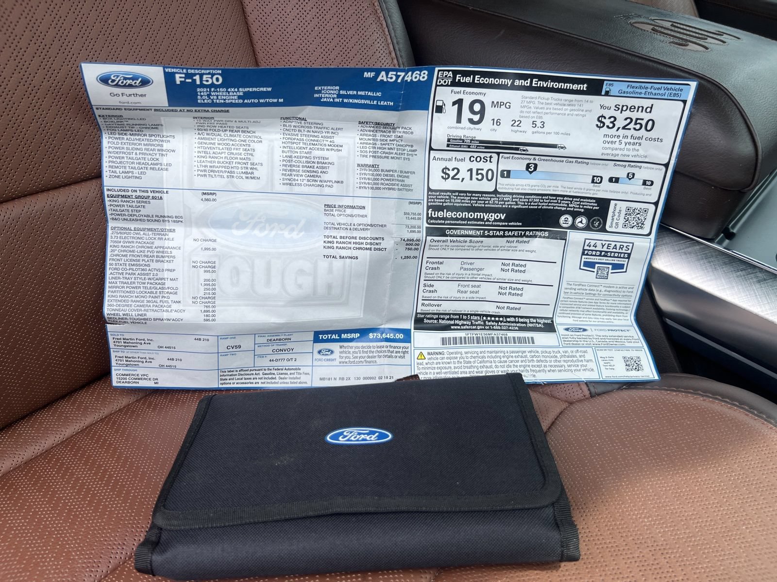 Used 2021 Ford F150 King Ranch w/ Equipment Group 601A High AWD/4WD image 63