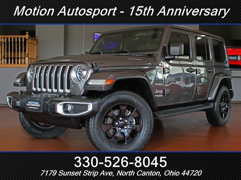 Used 2021 Jeep Wrangler Unlimited Sahara w/ Uconnect 4C Nav & Sound Group AWD/4WD image 1