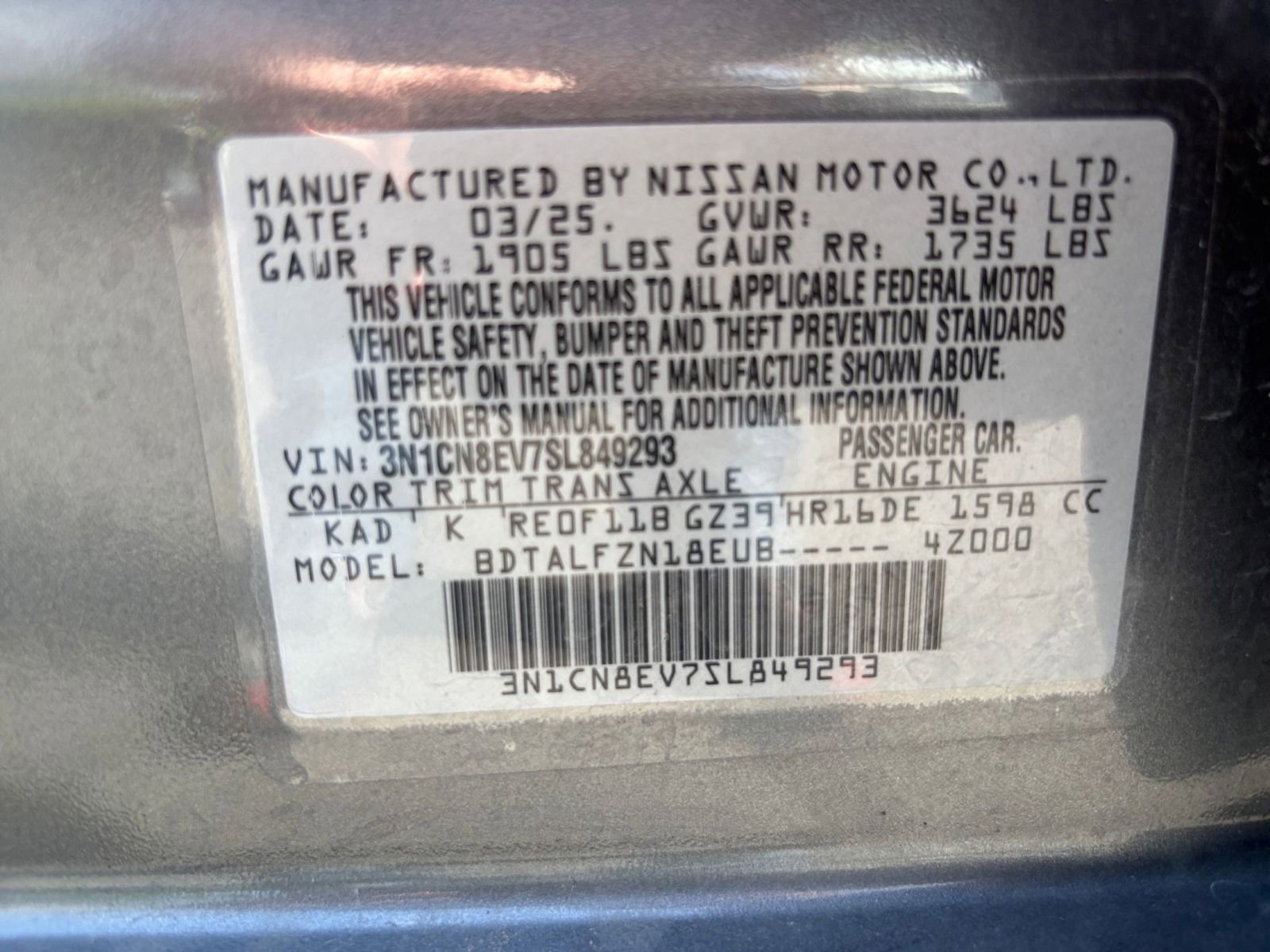 Used 2025 Nissan Versa SV FWD image 27