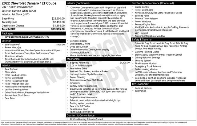 Used 2022 Chevrolet Camaro LT image 4