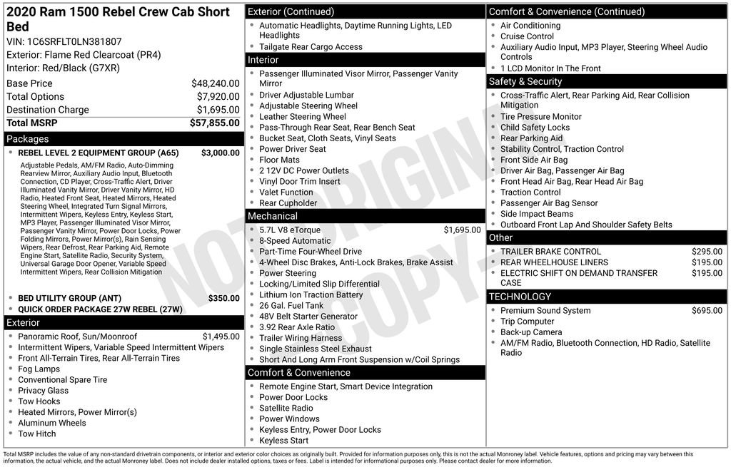 Used 2020 RAM 1500 Rebel w/ Rebel Level 2 Equipment Group image 15