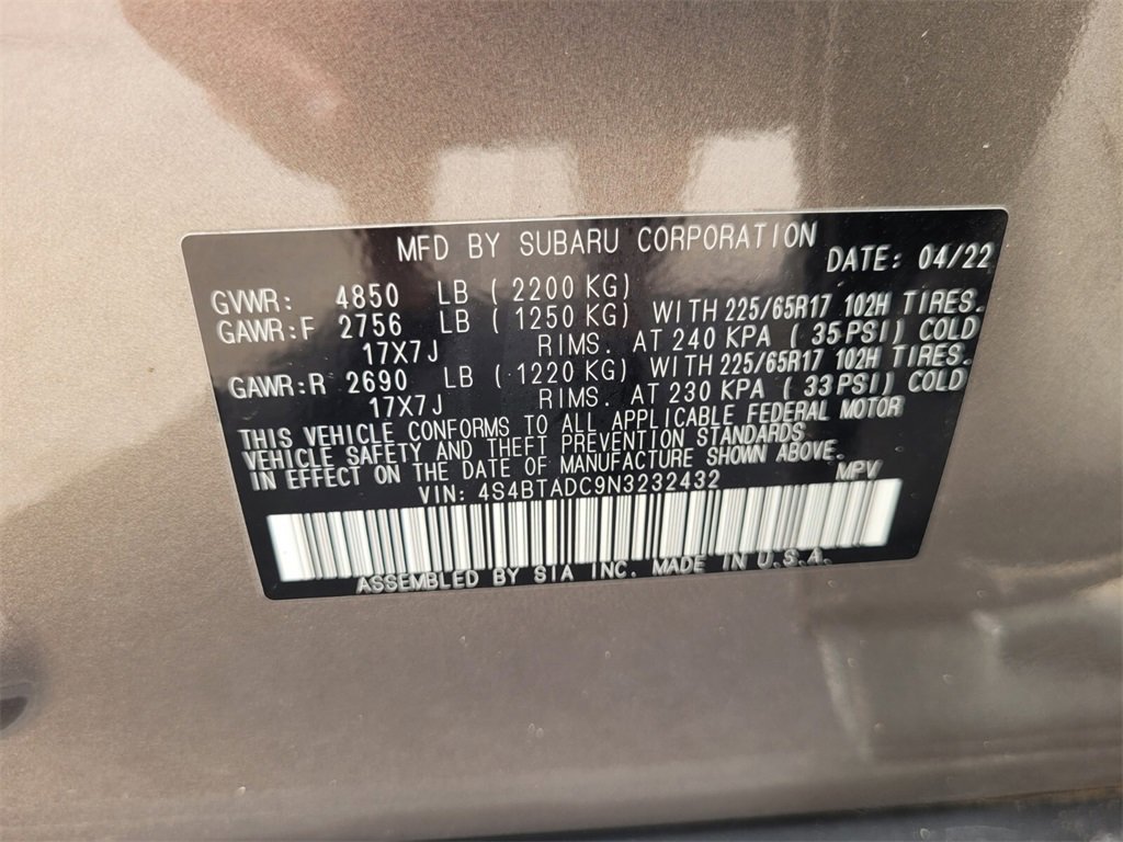 Used 2022 Subaru Outback Premium image 20