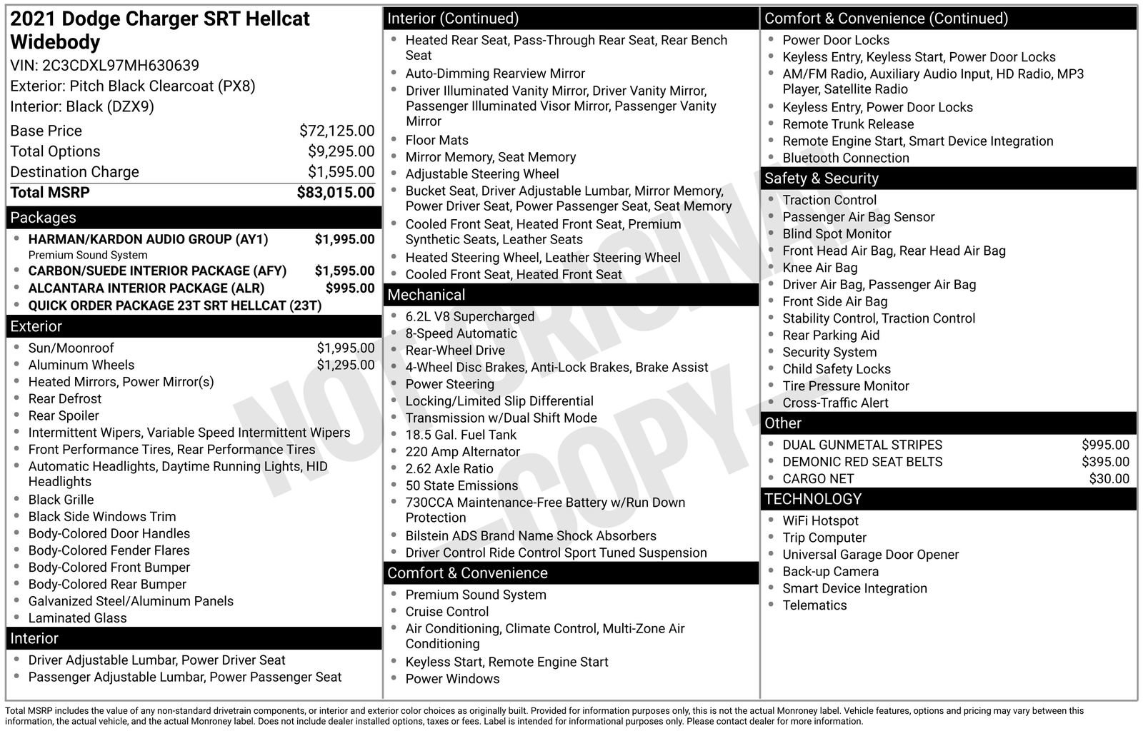 Used 2021 Dodge Charger SRT Hellcat w/ Harman/Kardon Audio Group image 4