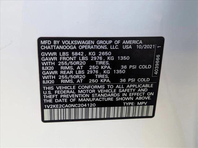 Used 2022 Volkswagen Atlas Cross Sport SE w/ Panoramic Sunroof Package image 25