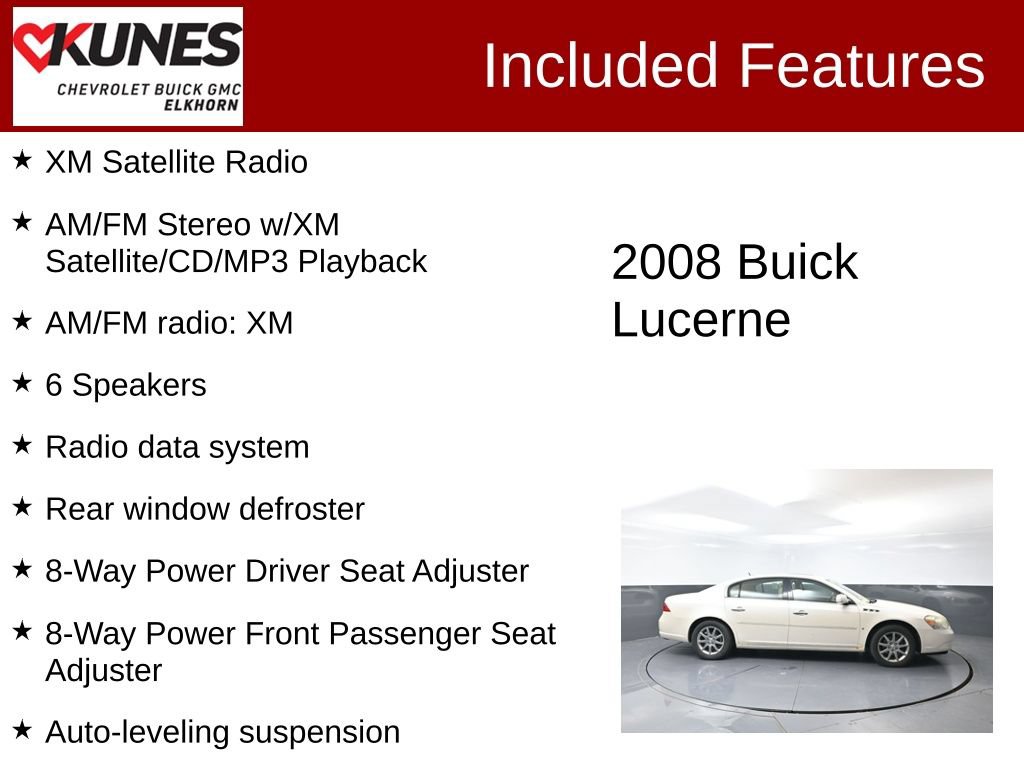 Used 2008 Buick Lucerne CXL w/ Ultra Confidence Package FWD image 3