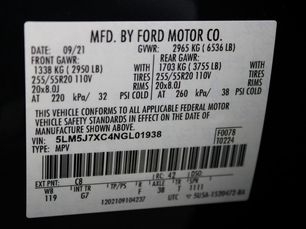 Used 2022 Lincoln Aviator Reserve w/ Equipment Group 201A AWD/4WD image 74