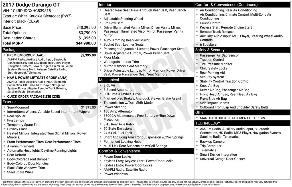 Used 2017 Dodge Durango GT w/ Premium Group image 31