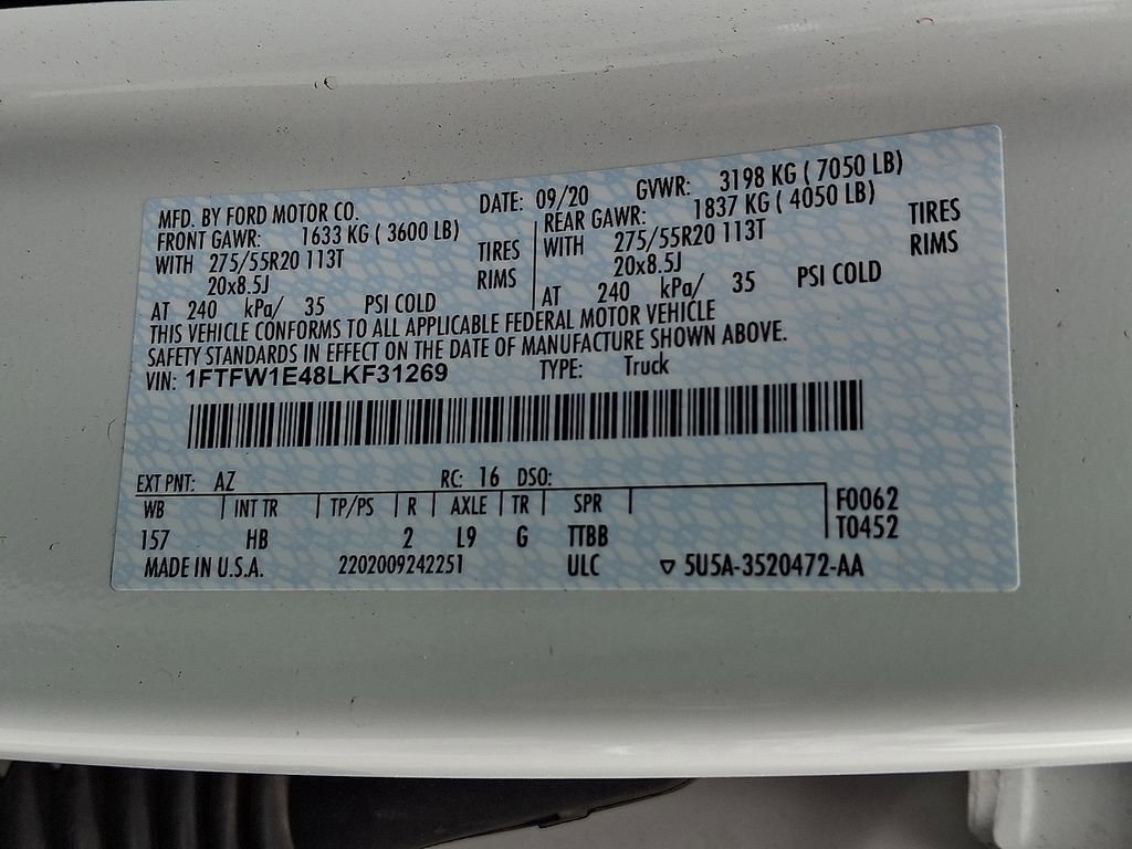 Used 2020 Ford F150 Lariat AWD/4WD image 18