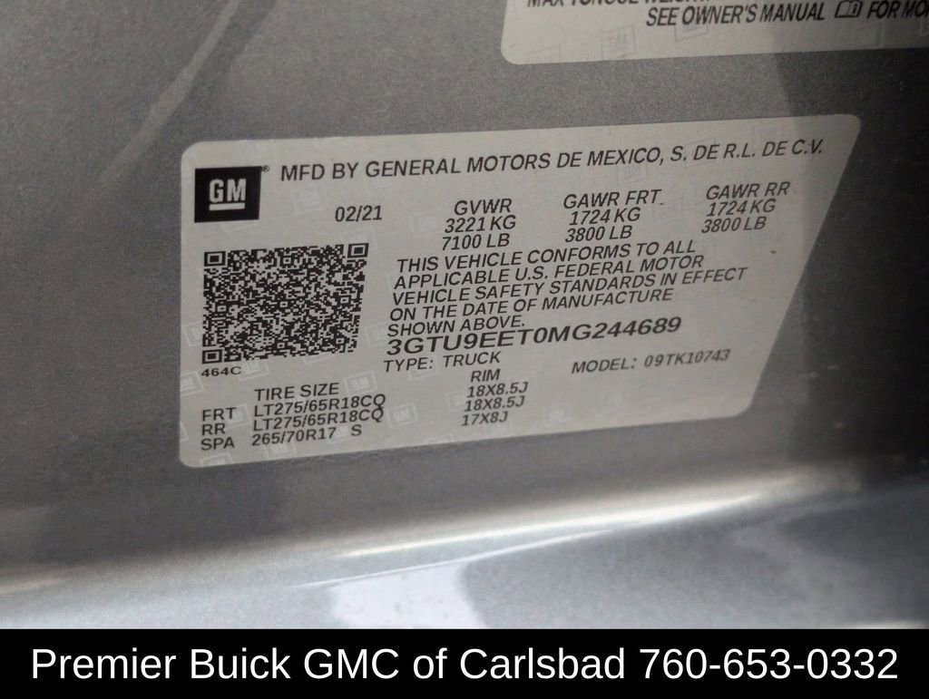 Used 2021 GMC Sierra 1500 AT4 AWD/4WD image 35