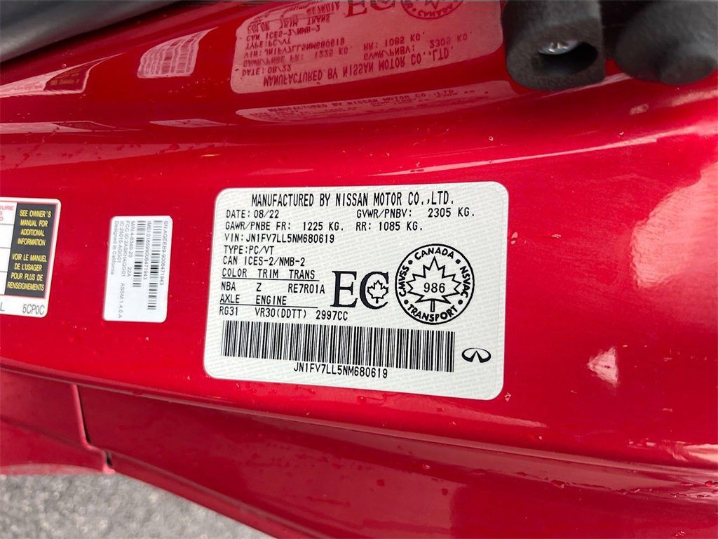 Used 2022 INFINITI Q60 Red Sport 400 image 33