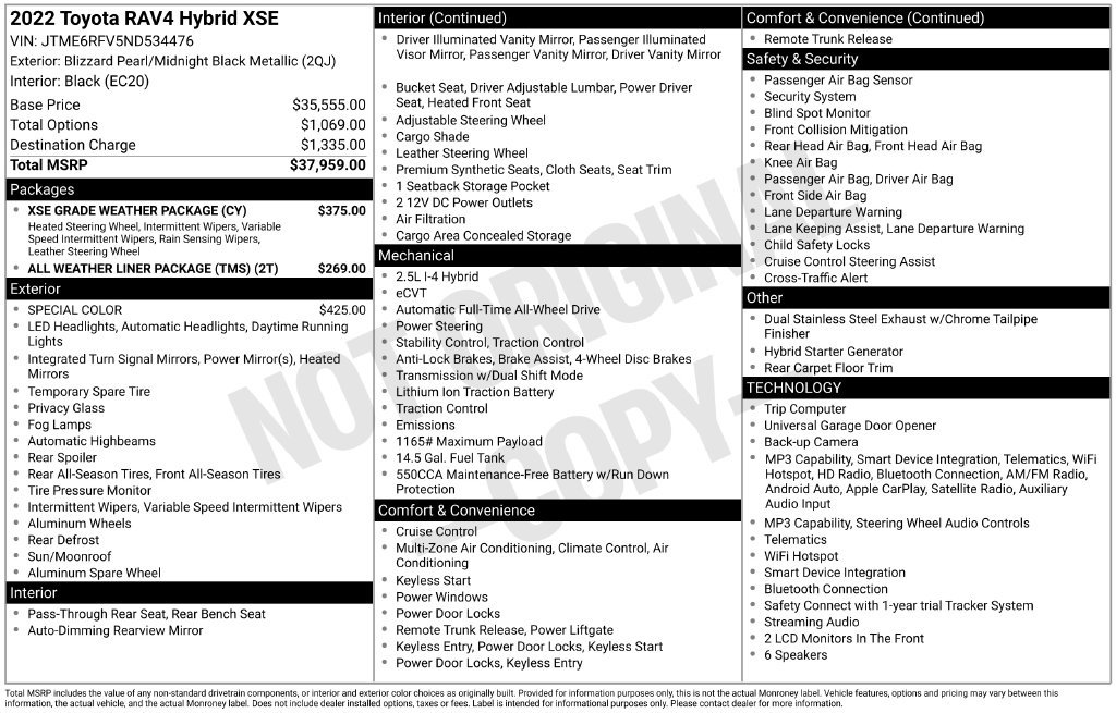 Certified 2022 Toyota RAV4 XSE w/ XSE Grade Weather Package AWD/4WD image 12