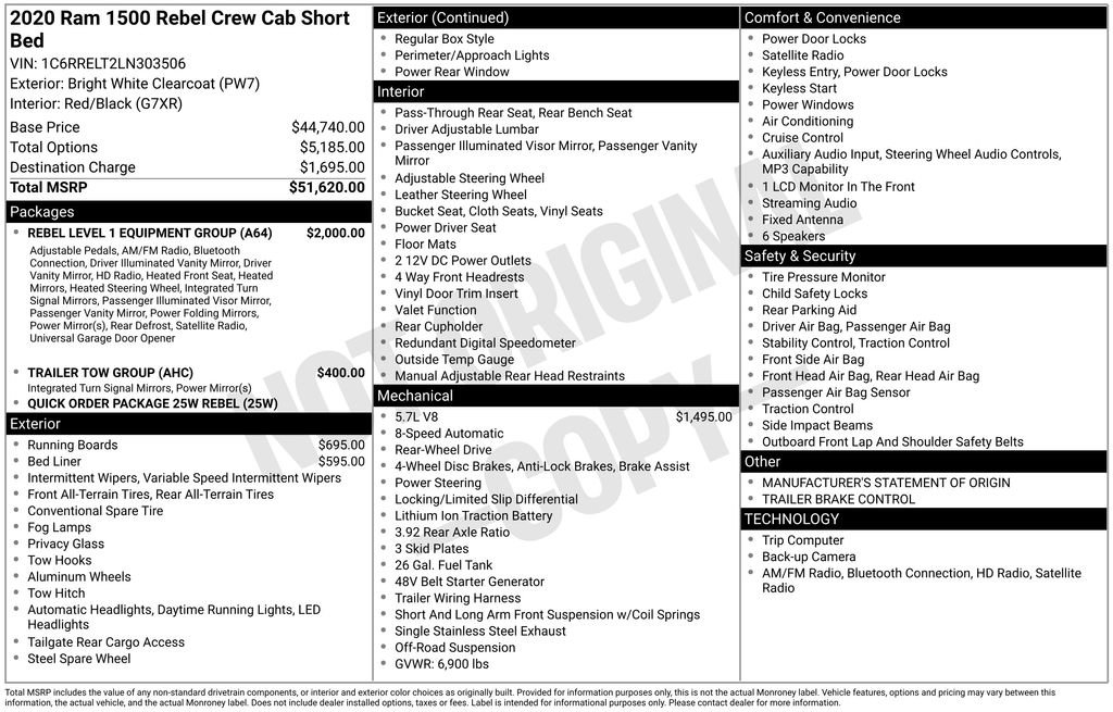 Used 2020 RAM 1500 Rebel w/ Rebel Level 1 Equipment Group image 10