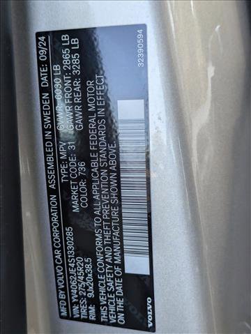 Certified 2025 Volvo XC90 B6 Plus w/ Protection Package Premier image 27