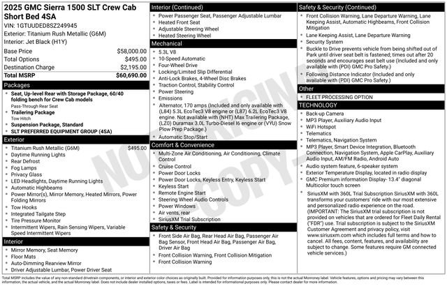Certified 2025 GMC Sierra 1500 SLT AWD/4WD image 46