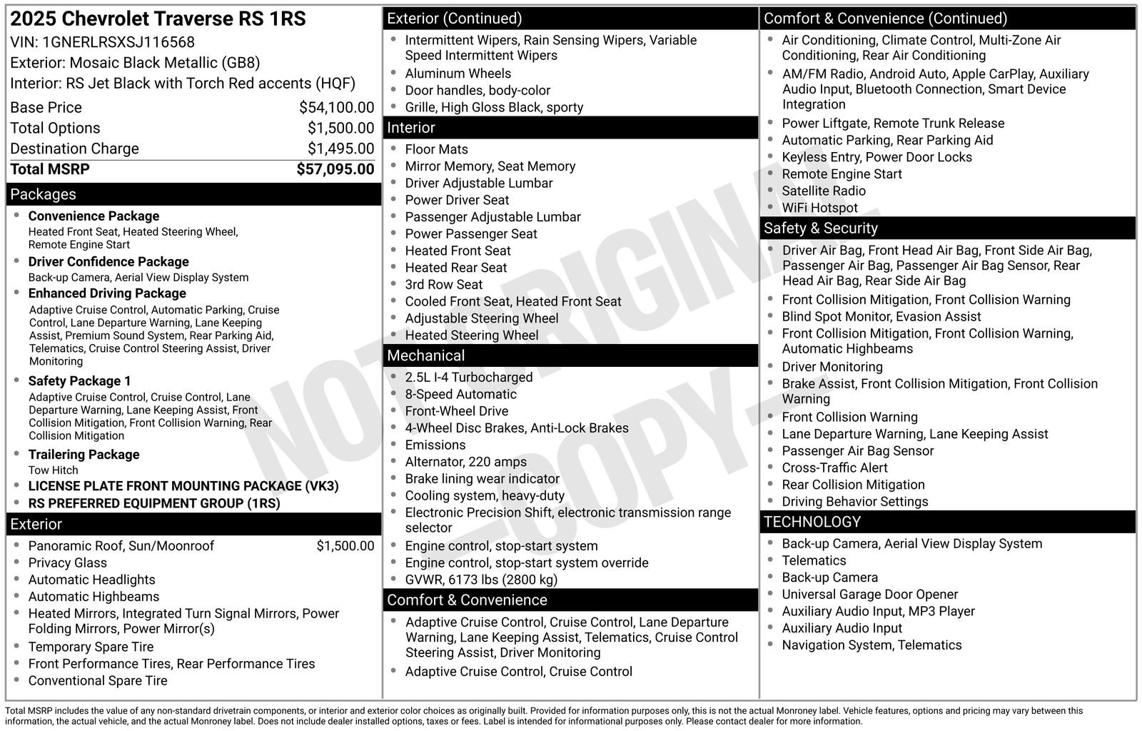 Used 2025 Chevrolet Traverse RS image 37