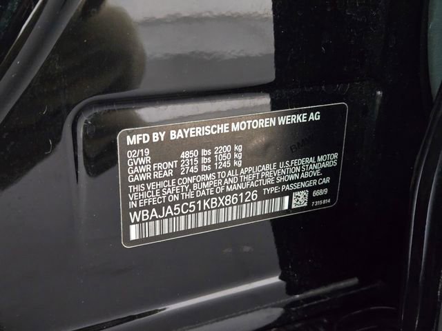 Used 2019 BMW 530i w/ Convenience Package image 30