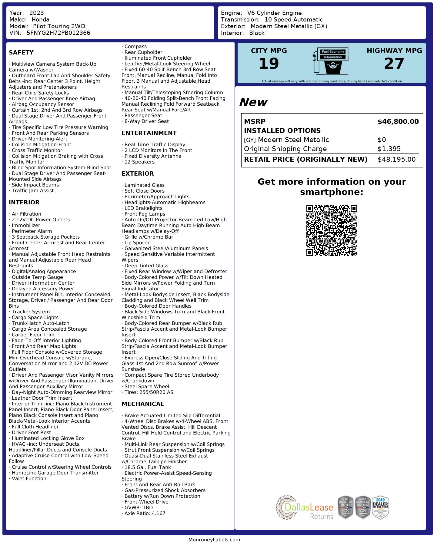 Used 2023 Honda Pilot Touring image 3