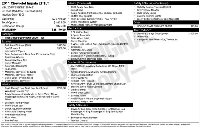Used 2011 Chevrolet Impala LT image 10