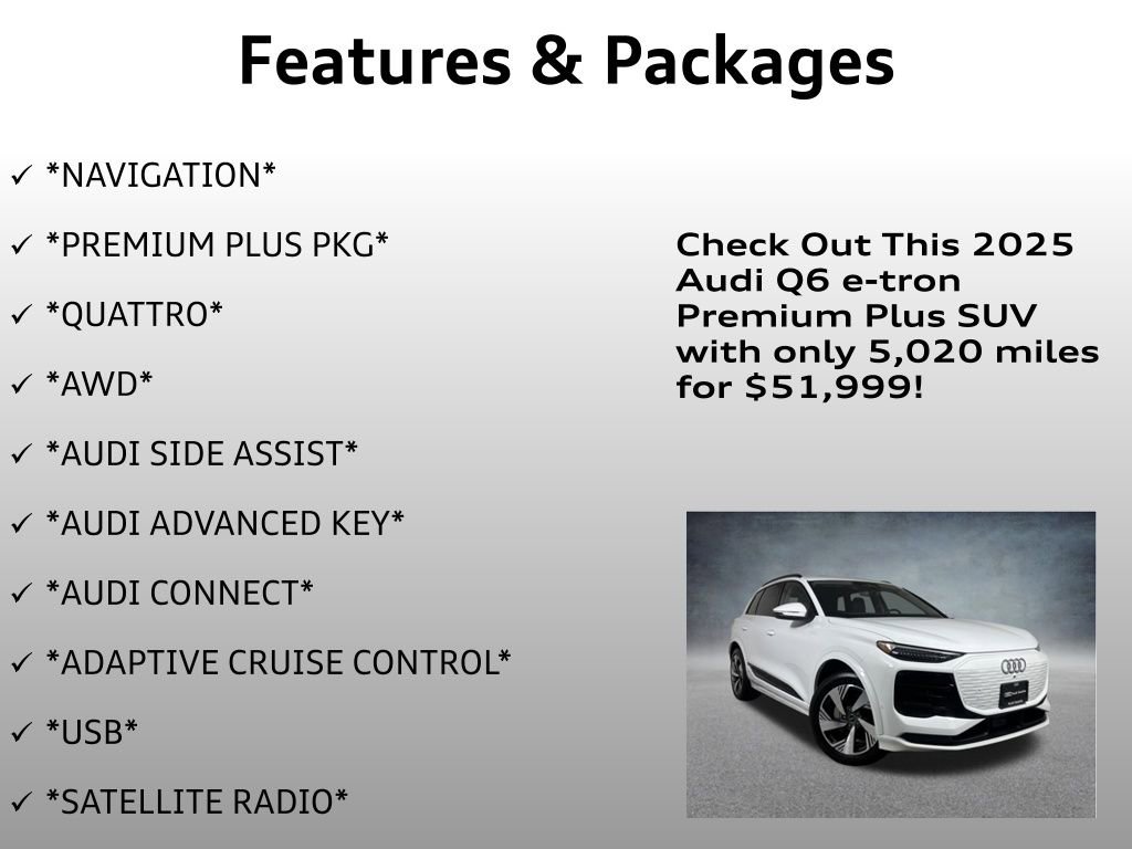 Used 2025 Audi Q6 e-tron Premium Plus w/ Premium Plus image 4