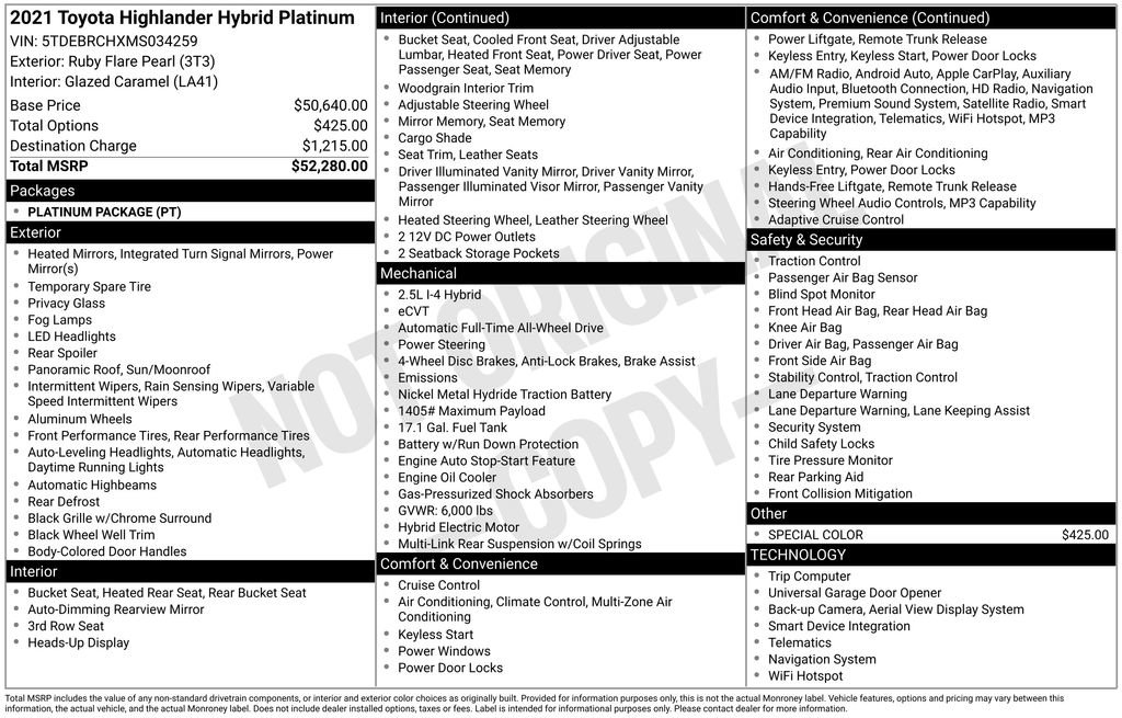 Used 2021 Toyota Highlander Platinum image 8