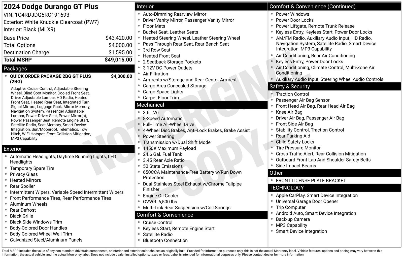 Used 2024 Dodge Durango GT image 36