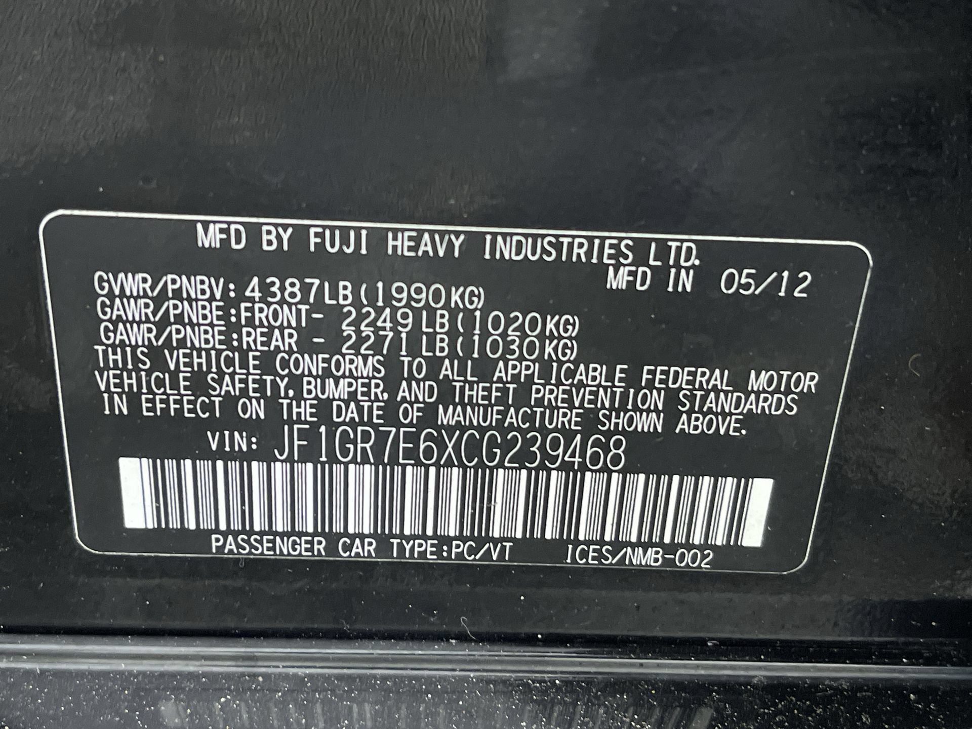 Used 2012 Subaru Impreza WRX Premium AWD/4WD image 12