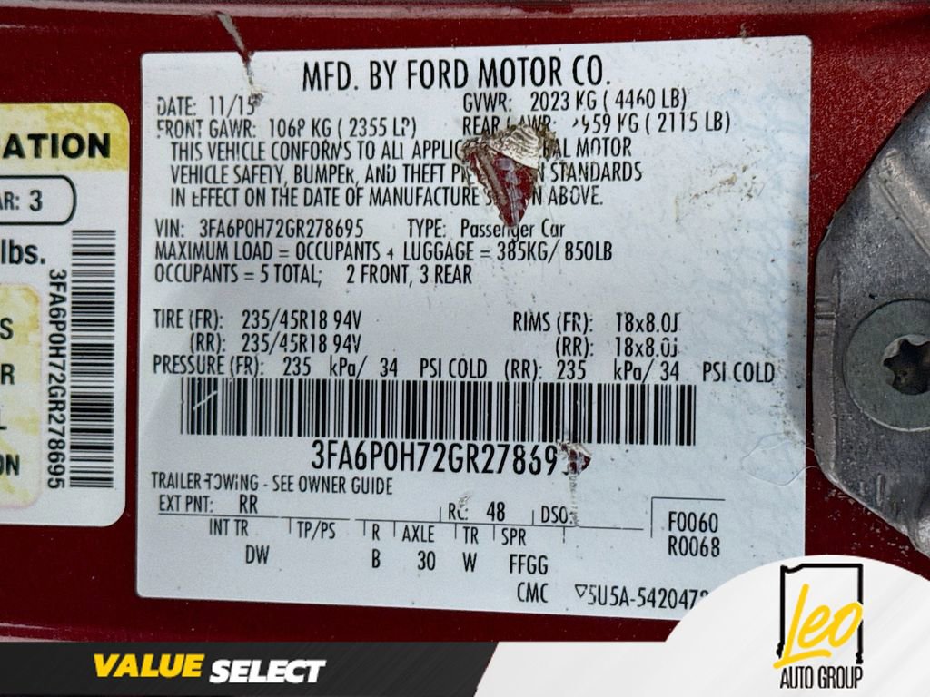 Used 2016 Ford Fusion SE w/ Equipment Group 201A image 30