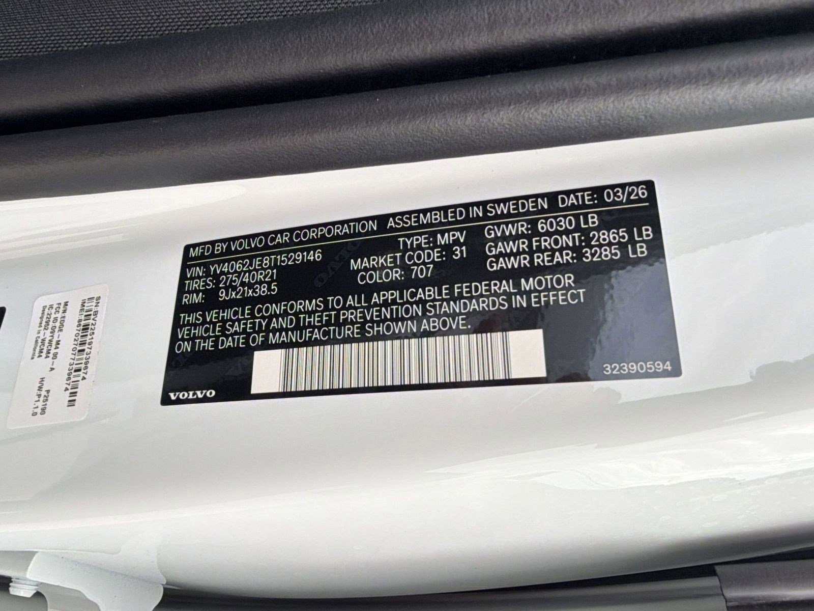New 2026 Volvo XC90 B6 Plus w/ Protection Package AWD/4WD image 19