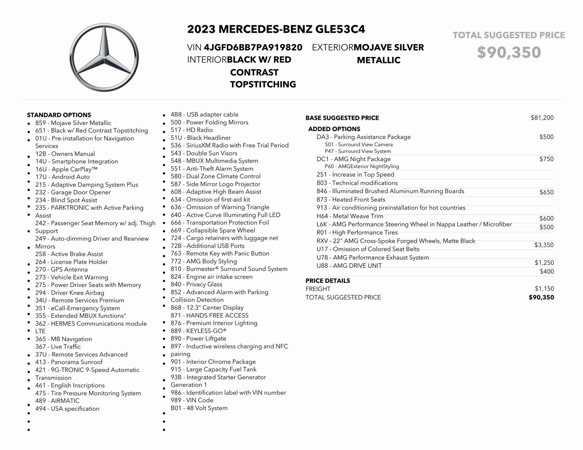 Used 2023 Mercedes-Benz GLE 53 AMG 4MATIC Coupe image 94