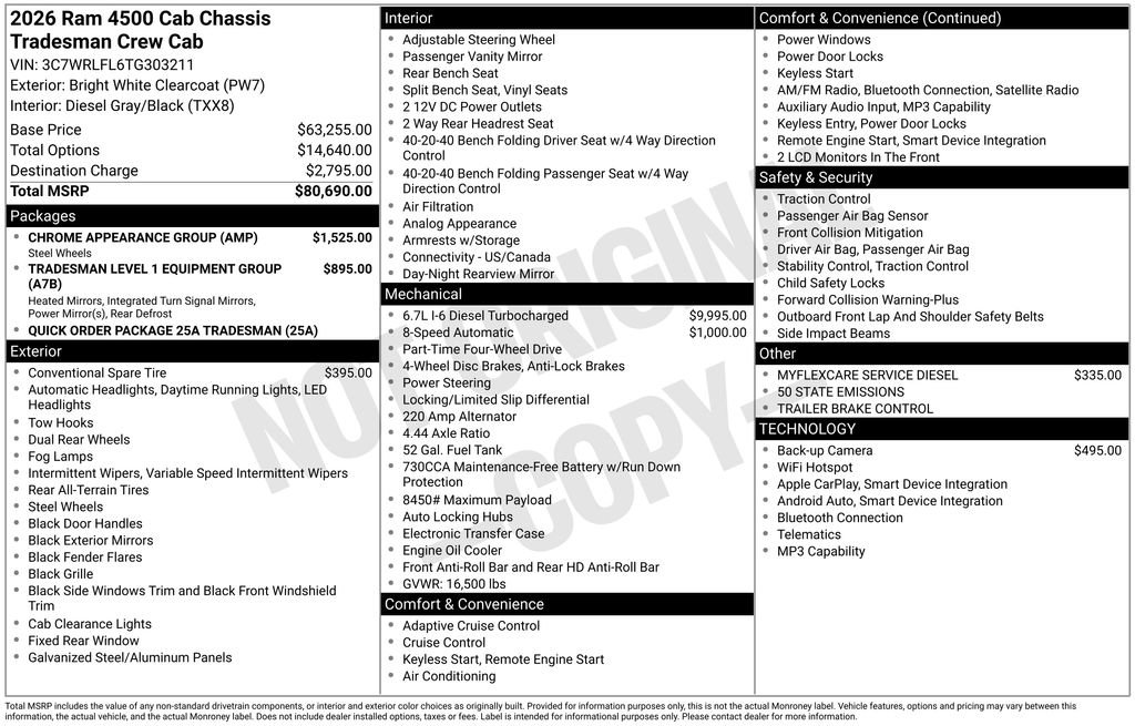 New 2026 RAM 4500 Tradesman w/ Chrome Appearance Group AWD/4WD image 5