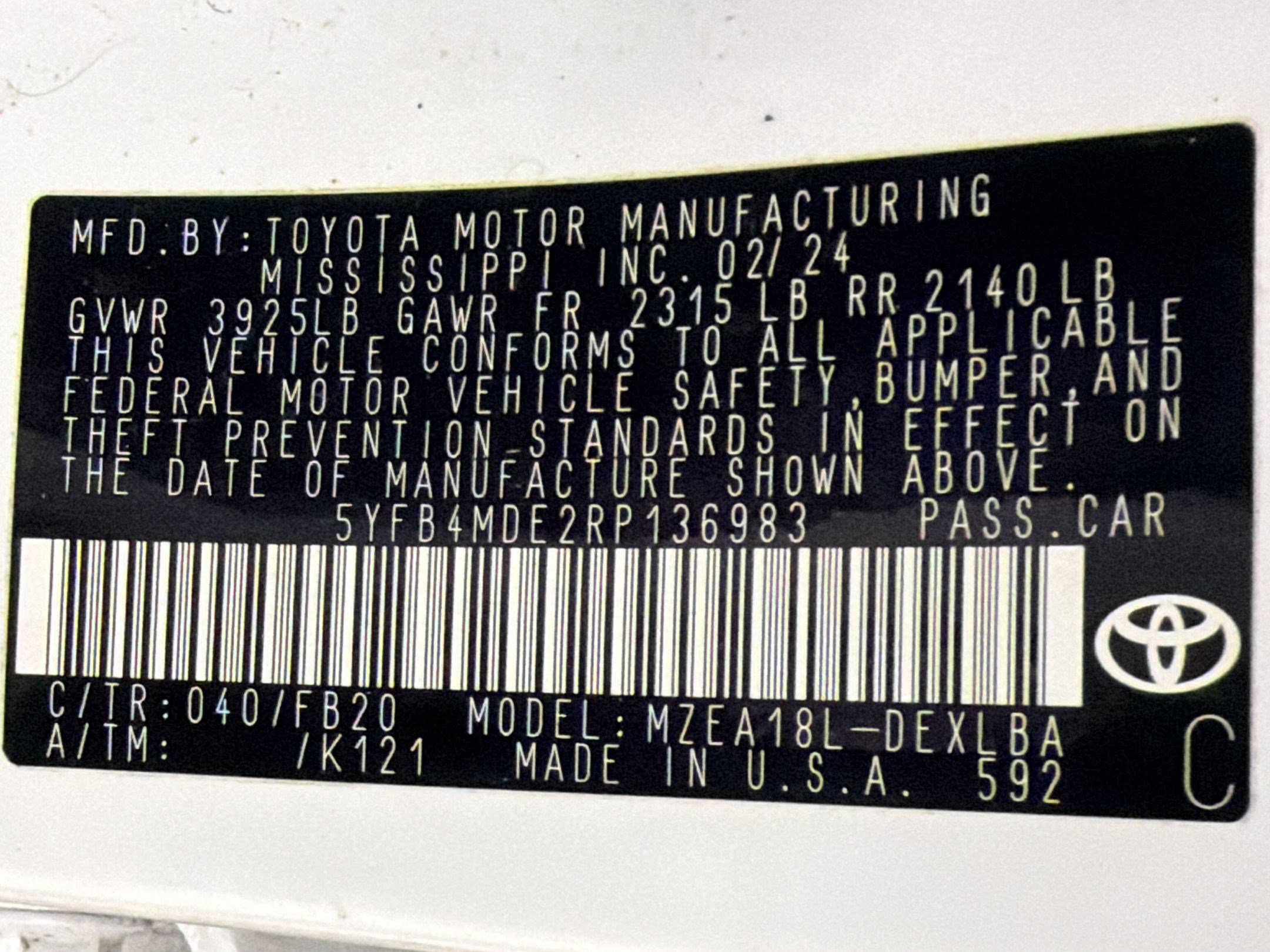 Used 2024 Toyota Corolla LE FWD image 20